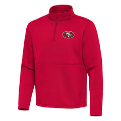 San Francisco 49ers Antigua Twist Quarter-Zip Pullover Jacket Red