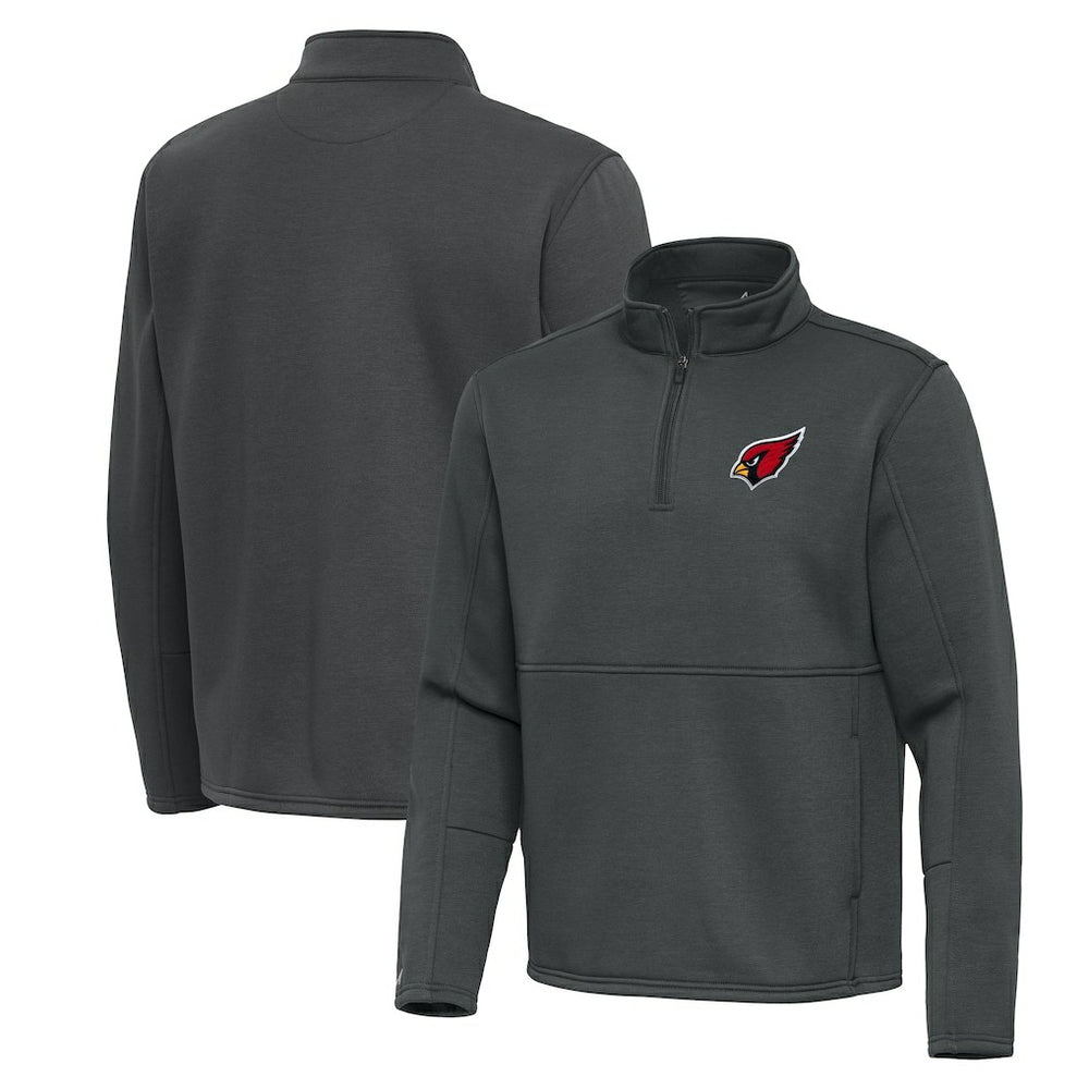 Arizona Cardinals Antigua Twist Quarter-Zip Pullover Jacket Pewter