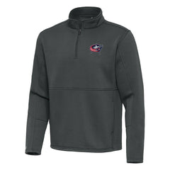 Columbus Blue Jackets Antigua Twist Quarter-Zip Pullover Jacket - Silver - NHL 202264700