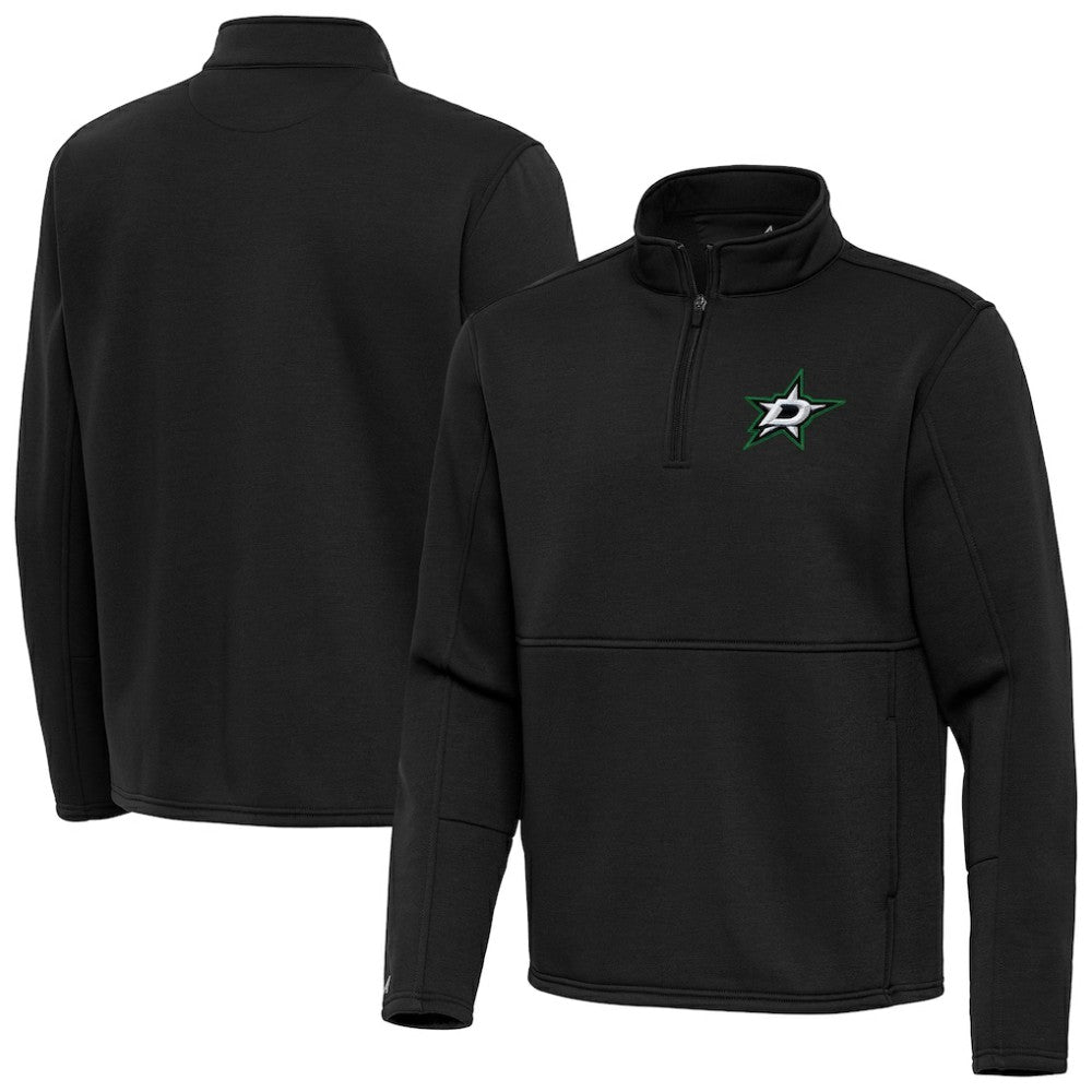 Dallas Stars Antigua Twist Quarter-Zip Pullover Jacket - Black - NHL 202264703