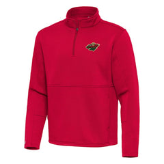 Minnesota Wild Antigua Twist Quarter-Zip Pullover Jacket - Red - NHL 202264707