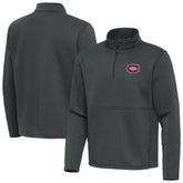 Montreal Canadiens Antigua Twist Quarter-Zip Pullover Jacket - Pewter - NHL 202264712