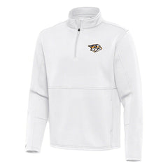 Nashville Predators Antigua Twist Quarter-Zip Pullover Jacket - White - NHL 202264717