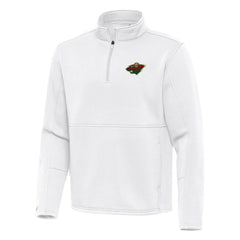 Minnesota Wild Antigua Twist Quarter-Zip Pullover Jacket - White - NHL 202264731