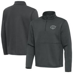 Los Angeles Kings Antigua Twist Quarter-Zip Pullover Jacket - Silver - NHL 202264736