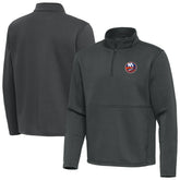 New York Islanders Antigua Twist Quarter-Zip Pullover Jacket - Pewter - NHL 202264740
