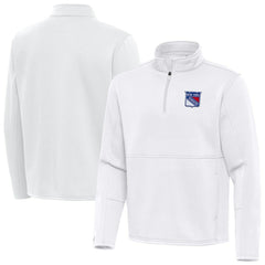 New York Rangers Antigua Twist Quarter-Zip Pullover Jacket - White - NHL 202264746