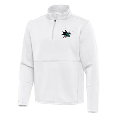San Jose Sharks Antigua Twist Quarter-Zip Pullover Jacket - White - NHL 202264747