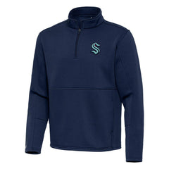 Seattle Kraken Antigua Twist Quarter-Zip Pullover Jacket - Navy - NHL 202264757