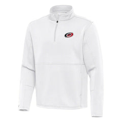 Carolina Hurricanes Antigua Twist Quarter-Zip Pullover Jacket - White - NHL 202264760