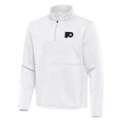 Philadelphia Flyers Antigua Twist Quarter-Zip Pullover Jacket - White - NHL 202264771