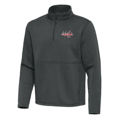 Washington Capitals Antigua Twist Quarter-Zip Pullover Jacket - Pewter - NHL 202264783