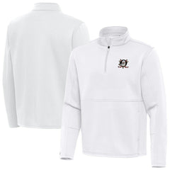 Anaheim Ducks Antigua Twist Quarter-Zip Pullover Jacket - White - NHL 202264792