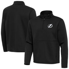 Tampa Bay Lightning Antigua Twist Quarter-Zip Pullover Jacket - Black - NHL 202264794