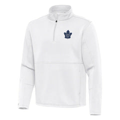Toronto Maple Leafs Antigua Twist Quarter-Zip Pullover Jacket - White - NHL 202264800