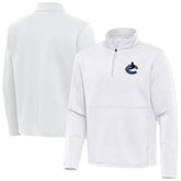 Vancouver Canucks Antigua Twist Quarter-Zip Pullover Jacket - White - NHL 202264804