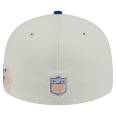 New York Giants New Era Tonal Floral 59FIFTY Fitted Hat Cream/Royal