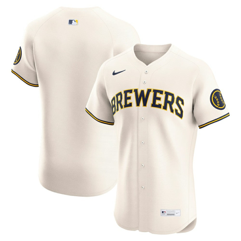 Milwaukee Brewers Nike Home Elite Jersey - Cream - Nike Sale