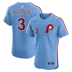 Bryce Harper Philadelphia Phillies Nike Alternate Elite Jersey - Light Blue - Nike Sale