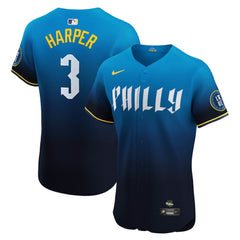 Bryce Harper Philadelphia Phillies Nike City Connect Elite Jersey - Navy - Nike Lifestyle
