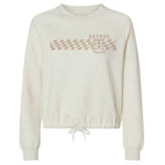 Houston Astros Soft as a Grape Women's Tonal Checkered Sweatshirt - Natural - MLB on Sale