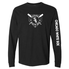 Chicago White Sox Soft as a Grape Women's Pigment Dye Long Sleeve T-Shirt - Black - MLB Lifestyle