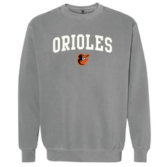 Baltimore Orioles Soft as a Grape Women's Pigment Dye Pullover Sweatshirt - Charcoal - MLB on Sale