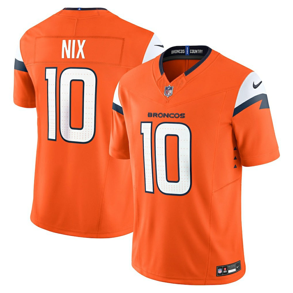 Nike Bo Nix Denver Broncos Vapor F.U.S.E. Limited Jersey Orange