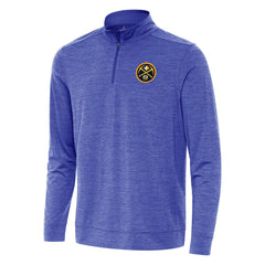 Denver Nuggets Antigua Bright Quarter-Zip Top Heather Royal