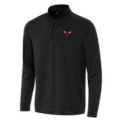 Chicago Bulls Antigua Bright Quarter-Zip Top Heather Black