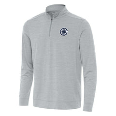 LA Clippers Antigua Bright Quarter-Zip Top Heather Gray