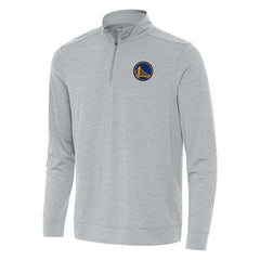 Golden State Warriors Antigua Bright Quarter-Zip Top Heather Gray