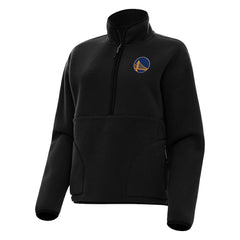 Golden State Warriors Antigua Women's Figure Half-Zip Pullover Sweatshirt Black