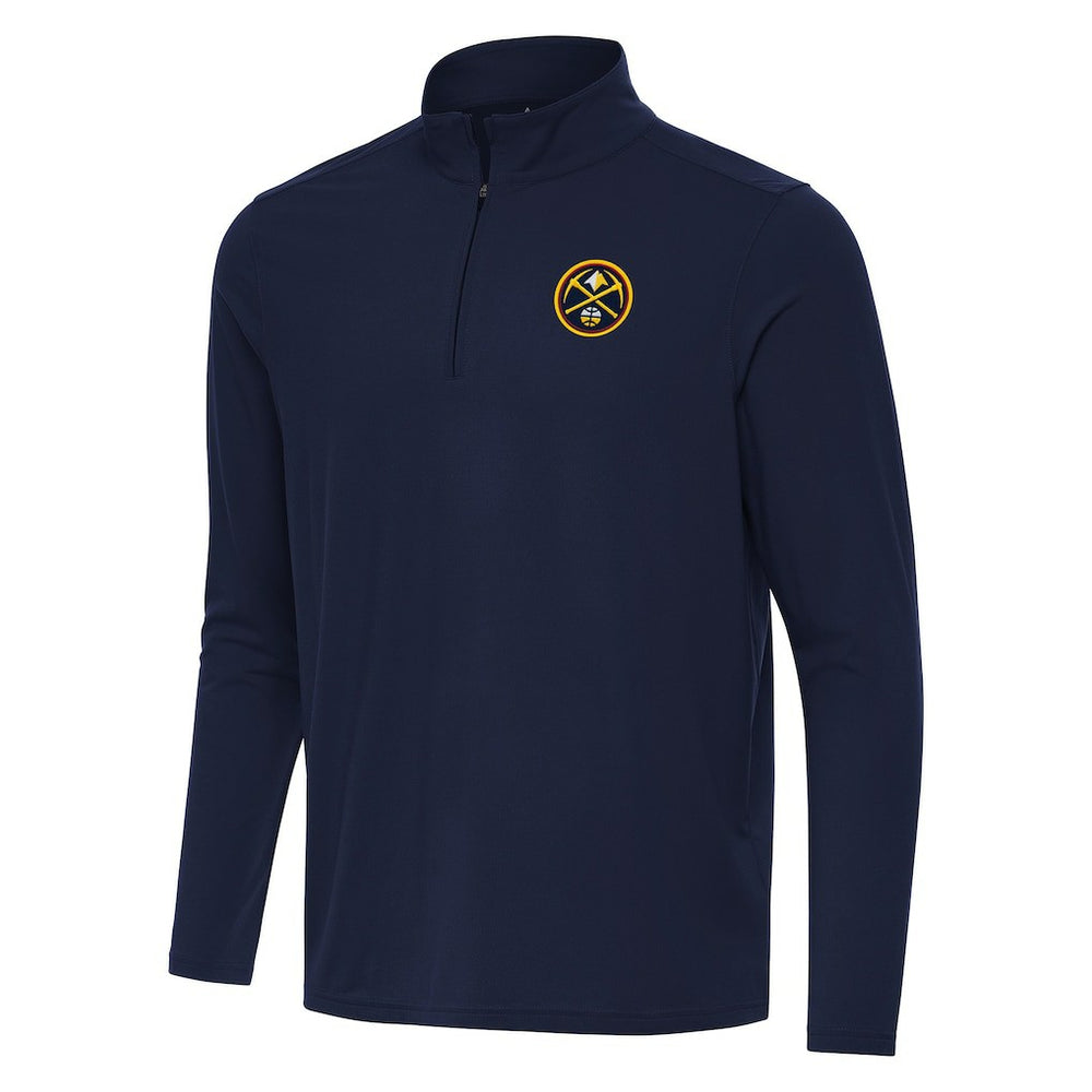 Denver Nuggets Antigua Intent Quarter-Zip Top Navy
