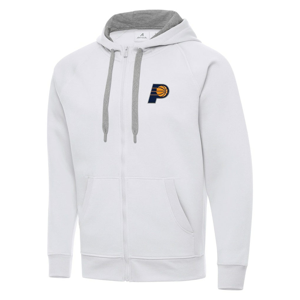 Indiana Pacers Antigua Big & Tall Victory Full-Zip Hoodie Jacket White