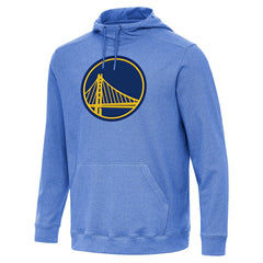 Golden State Warriors Antigua Cloud Pullover Hoodie Heather Royal