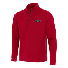 New Orleans Pelicans Antigua Insider Quarter-Zip Top Red