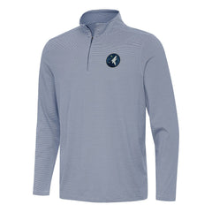 Minnesota Timberwolves Antigua Twine Quarter-Zip Top Navy