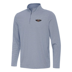 New Orleans Pelicans Antigua Twine Quarter-Zip Top Navy
