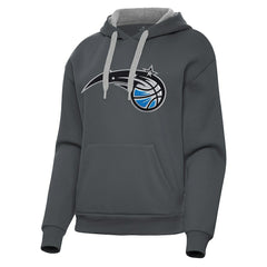 Orlando Magic Antigua Women's Victory Pullover Hoodie Charcoal