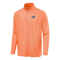 Oklahoma City Thunder Antigua Hunk Quarter-Zip Top Heather Orange