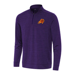 Phoenix Suns Antigua Bright Quarter-Zip Top Heather Purple