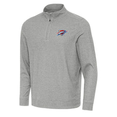 Oklahoma City Thunder Antigua Subtle Quarter-Zip Sweatshirt Heather Gray