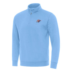 Oklahoma City Thunder Antigua Victory Quarter-Zip Mock Sweatshirt Powder Blue