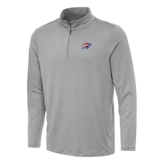 Oklahoma City Thunder Antigua Reprocess Quarter-Zip Top Gray