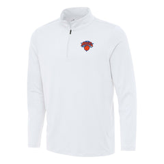 New York Knicks Antigua Reprocess Quarter-Zip Top White