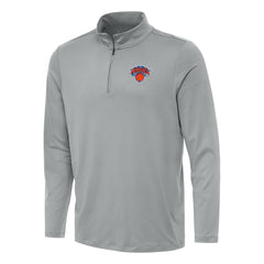 New York Knicks Antigua Reprocess Quarter-Zip Top Gray