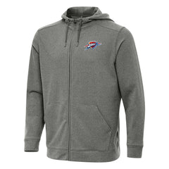 Oklahoma City Thunder Antigua Effortless Full-Zip Hoodie Jacket Heather Charcoal