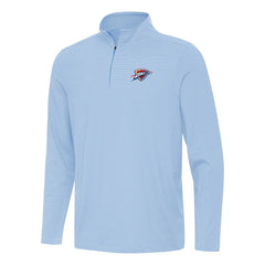 Oklahoma City Thunder Antigua Twine Quarter-Zip Top Powder Blue