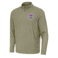 Sacramento Kings Antigua Subtle Quarter-Zip Sweatshirt Olive
